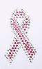 Pizzazz Breast Cancer Awareness Ribbon Rhinestone Heat Transfer, BC110