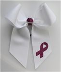 Pizzazz Breast Cancer Awareness Cheer Hair Bow, BC220