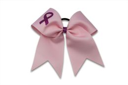 Pizzazz Breast Cancer Cheer Hair Bow, BC280
