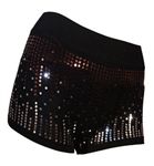 Two Tone Sequin Cheer Shorts