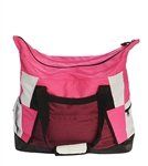 Zip Top Tote Cheer Bag - Pink with black trim