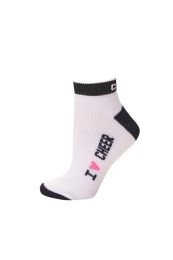 Pizzazz I Love Cheer Socks 6050 (Size: Extra Small, Color: Black)