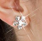 Body Wrappers Rhinestone Lower Cheerleader Earring (Style: Pierced)