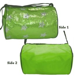 Sequin Star Cheer Duffel Bag (Color: Lime)