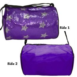 Sequin Star Cheer Duffel Bag (Color: Purple)