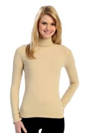 Long Sleeve Mock Neck Top (Color: Black)