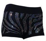 Zebra Sequin Cheer Shorts (Size: Kids Size, Color: Sequin Silver)