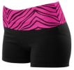 Pizzazz Roll-Down Zebra Glitter Cheer Shorts - All Sizes, 2450ZG, 2350ZG