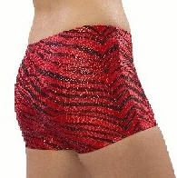 Pizzazz Adult Zebra Glitter Cheer Shorts (P-2600ZG) 2600 (Adult Size: Small, Color: Lime Zebra)