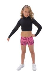 Pizzazz Child Body Basics Crop Top, 7500 (Child Size: Extra Small, Color: Black)