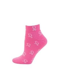 Pizzazz BC Awareness Cheer Anklet Sock, BC8030 (Size: Small)