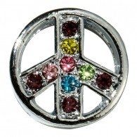 Peace Sign Slide Charm (Color: Multi)