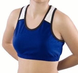 Pizzazz Child Tri-Color Sports Bra, 1700 (Color: Royal with White and Black)