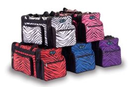 Pizzazz Zebra Print Cheer Duffle Bag, B200AP (Color: Purple Zebra)