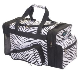 Pizzazz Zebra Print Duffle Cheer Bag with Megaphone Pocket, B500AP (Color: Pink Zebra)