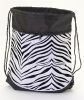 Pizzazz Zebra Print Stringpack Cheer Bag, ST50AP
