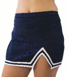 Pizzazz Adult A-Line Cheerleader Uniform Skirt, US15 (Adult Size: Small, Color: Navy)