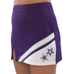 Pizzazz Super Nova Child Cheerleader Uniform Skirt, US80 (Child Size: Extra Small, Color: Navy with White)